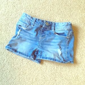 Falls Creek denim ripped jean shorts.